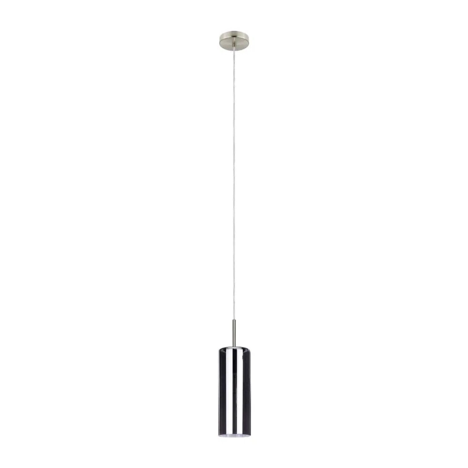 Lampadario a sospensione Eglo Selvino Ø10xH110 cm acciaio vetro nero_6