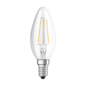 Lampadina LED Osram E14 a candela, 2.5W, bianco neutro, 10x3.5cm.