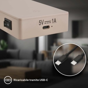 Luce da lettura a LED dimmer touch 200 lm 2W luce calda beige