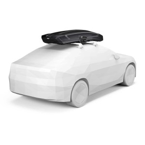 Box da tetto per auto Vector Alpine nero metallizzato