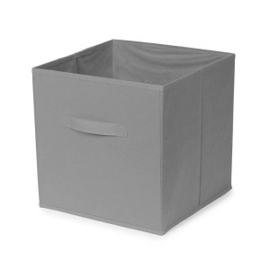 Cubo portaoggetti pieghevole grigio Simply 31x31x31 cm