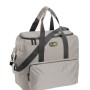 t.b.t. Borsa da campeggio beige con manici e tracolla.
