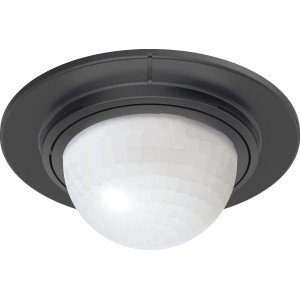 Rilevatore di movimento a infrarossi Steinel IS 360-1 DE nero per montaggio a soffitto.