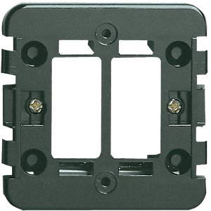 Cornice doppia nera t.b.t. per interruttori e prese.