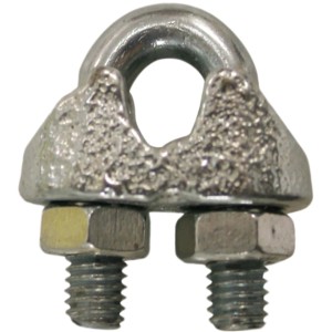 t.b.t. Morsetto per fune in acciaio zincato per connessioni sicure.