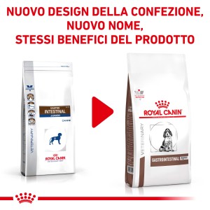 Royal Canin cibo secco per cani, Gastro Intestinal Puppy, nuovo packaging.