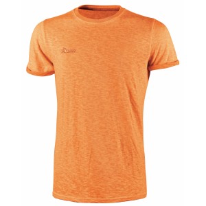 T-shirt t.b.t. arancione per abbigliamento da lavoro.