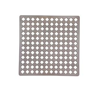 Tappetino da bagno quadrato con motivo a rombi, accessorio per vasca.