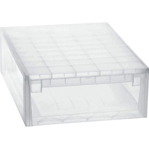 Contenitore/scatola portaoggetti trasparente t.b.t. in plastica.