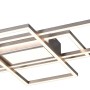 Moderna lampada da soffitto a LED Trio Irvine, 60W, nickel opaco, con design geometrico.