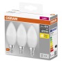 Osram LED E14 a candela, set da 3. 4,9W, 470lm, luce bianca calda.
