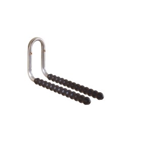 Gancio a muro t.b.t. in metallo con due bracci di supporto gommati.