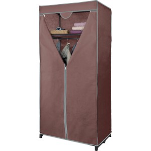 Organizer armadio t.b.t. marrone con cerniera e ripiani.