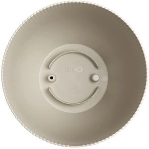 Vaso per fiori beige Elho Sereh, Ø 30 cm, vista interna con sistema di drenaggio.