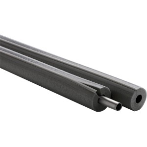 Isolamento tubi NMC Climatube con zip, 42-15 mm, 1 m. Isolamento grigio per tubi di riscaldamento con cerniera.