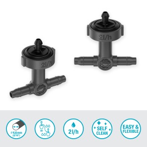 Gardena gocciolatori in linea autocompensanti, 10 pezzi, per Micro-Drip-System per irrigazione piante.