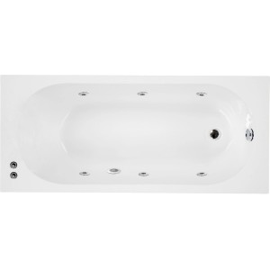 Vasca idromassaggio bianca t.b.t. vista dall'alto, con getti.