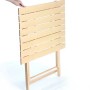 Tavolo da giardino pieghevole in legno chiaro t.b.t. per balcone o terrazza.