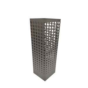 Portaombrelli quadrato in metallo Arkansas tortora 15,5x15,5xH49 cm