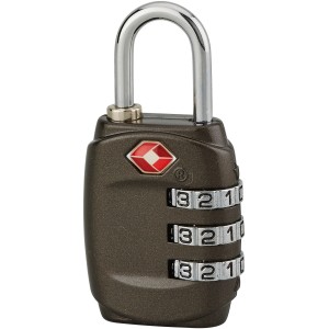 t.b.t. Lucchetto a combinazione per bagagli, conforme TSA, colore antracite.