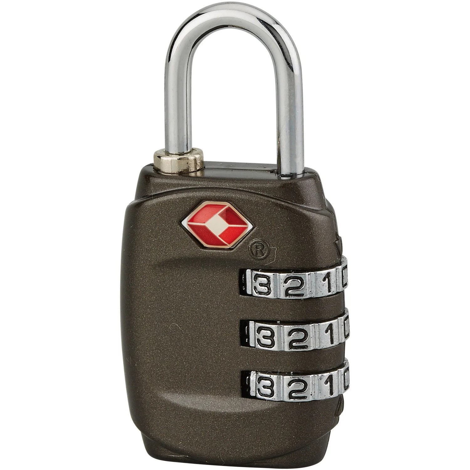 t.b.t. Lucchetto a combinazione per bagagli, conforme TSA, colore antracite.