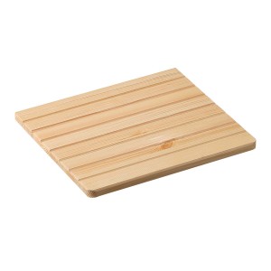 Asse di legno per lavatoi, legno chiaro con scanalature.