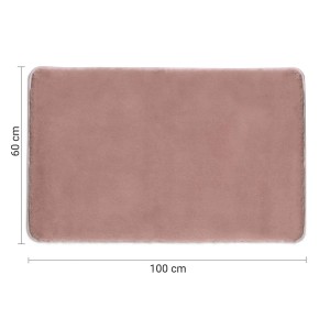 Tappeto da bagno t.b.t. rettangolare rosa, 60x100 cm.