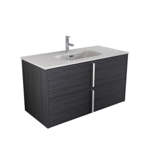 Mobile bagno base lavabo sospesa Ika 101 2/C olmo onyx 101x46 cm