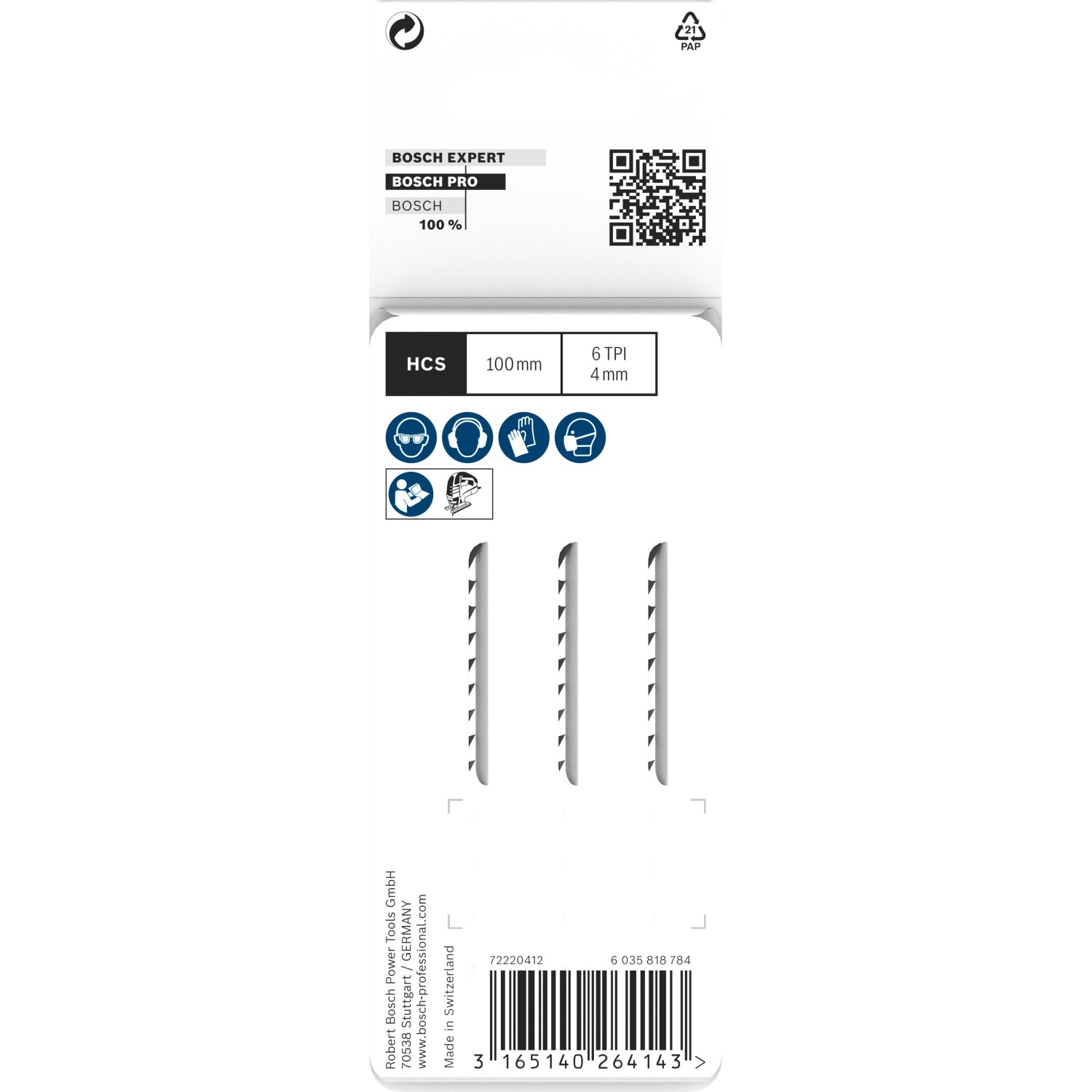 Lame Per Legno Duro T 344 DF Bosch Professional 5 X Lame Per Seghetto Alternativo T 144 DP Precision For Wood (per Legno Tenero, Straight Cut, Accessorio Seghetto Alternativo Lame Seghetto Alternativo Bosch - 12