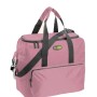 Borsa da viaggio/sportiva rosa per attrezzatura da campeggio con manici e tracolla.