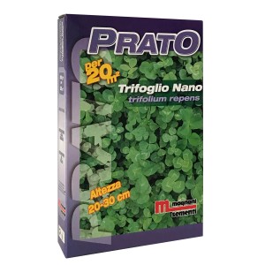 Confezione di semi per prato t.b.t. per prati ornamentali con motivo a trifoglio.