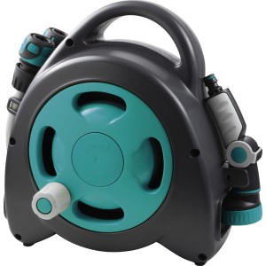 Avvolgitubo t.b.t. con corpo grigio e bobina turchese.