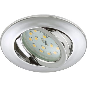 Faretto da incasso a LED orientabile Attach, set da 1, cromo.