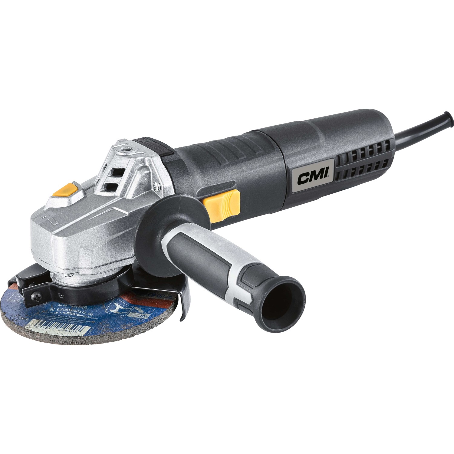 Smerigliatrice angolare CMI C-WIS-650/115 A per smerigliare e tagliare metallo e pietra.