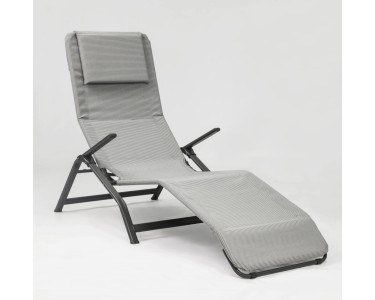 Lettino basculante a due posizioni grigio acquista da OBI