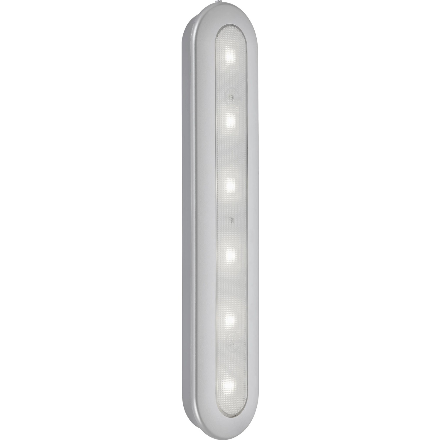Briloner LED Push Light Row argento, 30,5 cm, mobile e a batteria.