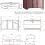Disegno tecnico e foto di un mobile bagno t.b.t. per arredo bagno.