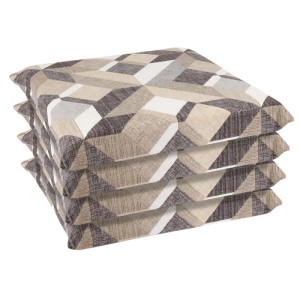 Set cuscini copri sedia sfoderabili Set da 4 pz grigio