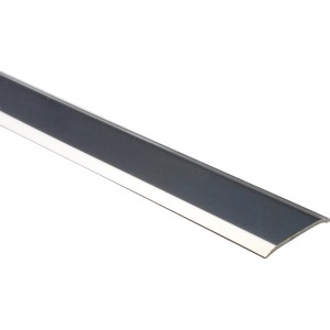 Profilo di transizione per pavimenti in acciaio inox lucidato, autoadesivo, 31 mm di larghezza, 0,9 m di lunghezza.