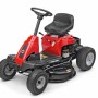 Troy-Bilt Mini-Rider 60T-S, trattorino tagliaerba rosso con scarico laterale.