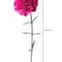Fiore artificiale garofano rosa, alto 62cm. Pianta finta decorativa per interni.