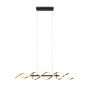 Lampada a sospensione a LED Trio Sequence color oro, 1 luce, design moderno per soggiorno e sala da pranzo.