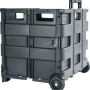 Carrello da officina t.b.t. nero, pieghevole e con ruote.