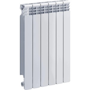 Radiatore bianco t.b.t. in alluminio.