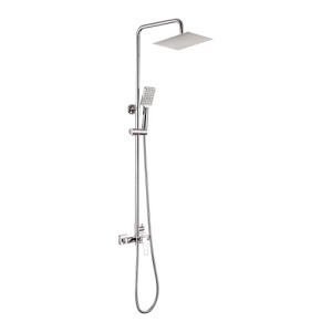 Colonna doccia miscelatore Idrostile doccia pioggia sottile 250x250 mm cromo