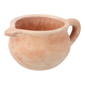 Vaso per piante in terracotta, 32 cm, con beccuccio e manico, ideale per giardino e balcone.