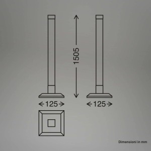Lampada da pavimento LED Flash dimmerabile 300 lm 4,8W 6000K nero