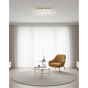 Plafoniera LED Rose 2850 lm 3000-6000K 50x45x6,5 cm bianco
