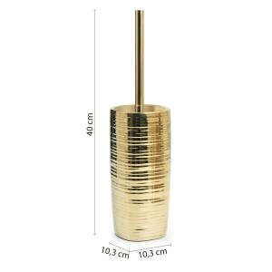 Portascopino WC dorato con scopino, Scopini WC.