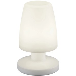 Lampada da tavolo LED Reality Dora bianca per esterni. Lampada decorativa con batteria.